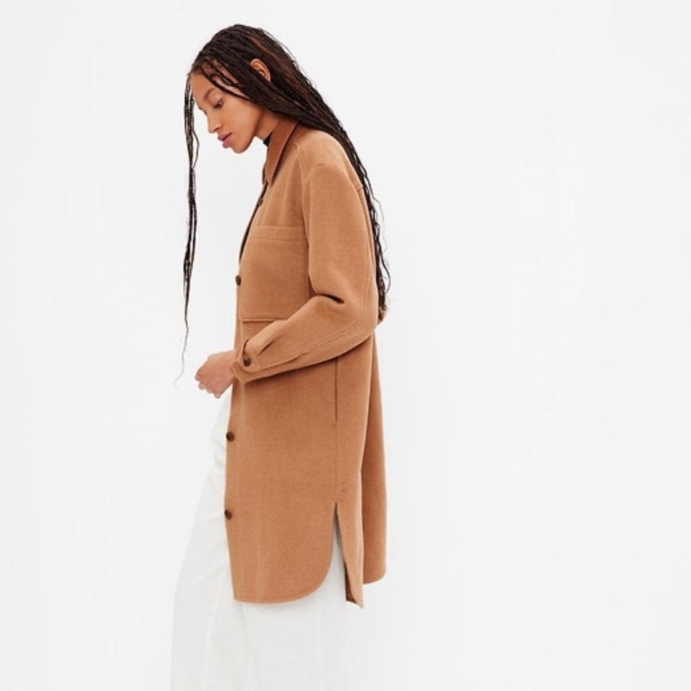 Gap oversized wool blend shirt jacket petite